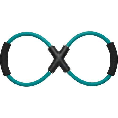 Fnvpt Double-Loop Figure-Eight Latex Resistance Tube with Four Grips Teal Black - Product view